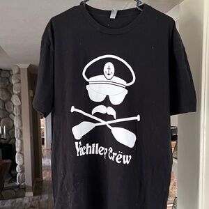 Next Level Apparel Black T-Shirt with White Graphic